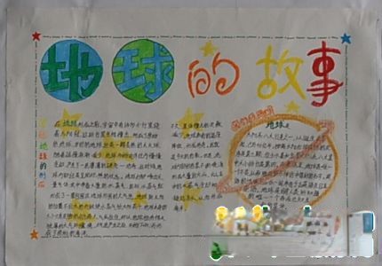 地球的故事手抄报版面设计图
