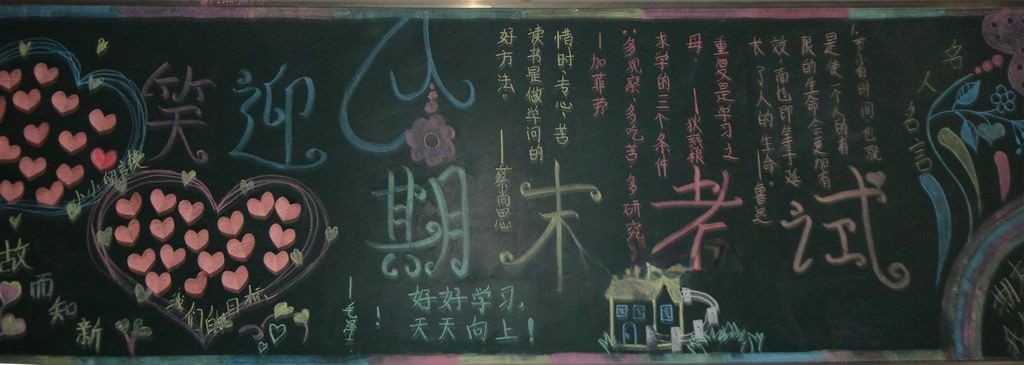 小学一年级期末考试黑板报
