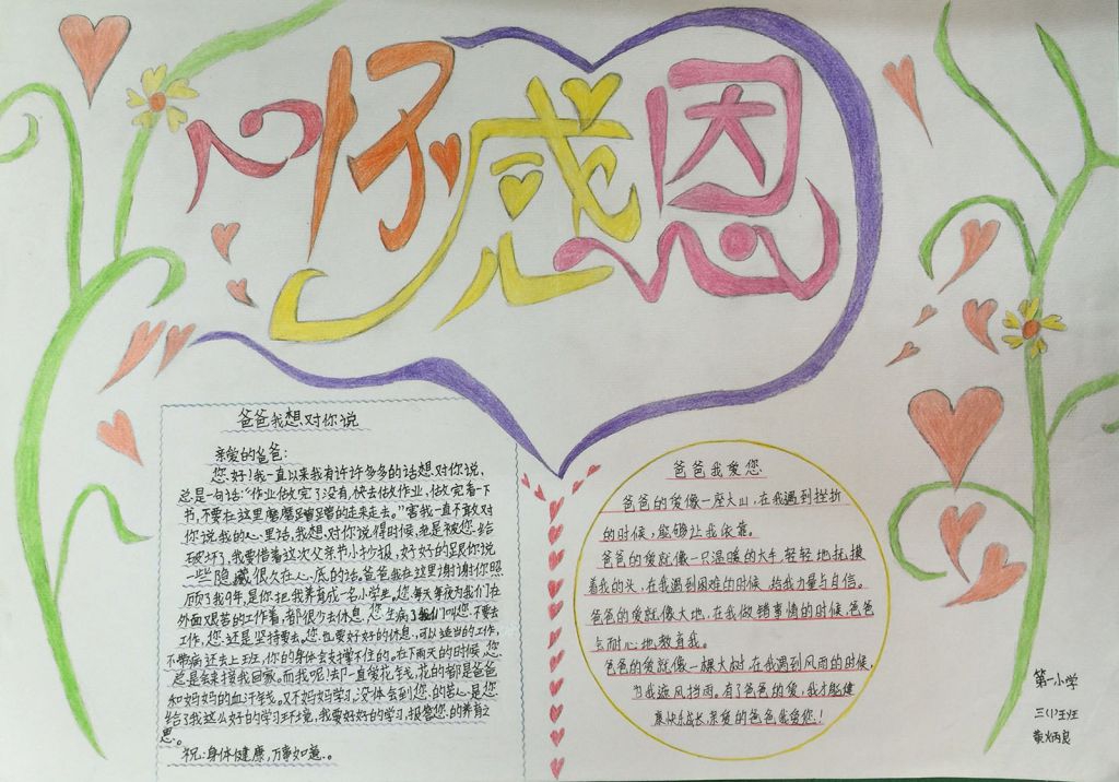 6月19日父亲节手抄报大全（精美大图）