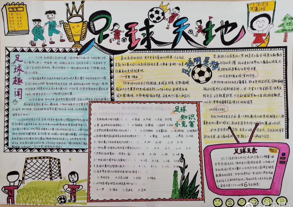 足球文化节手抄报大全，我的足球梦