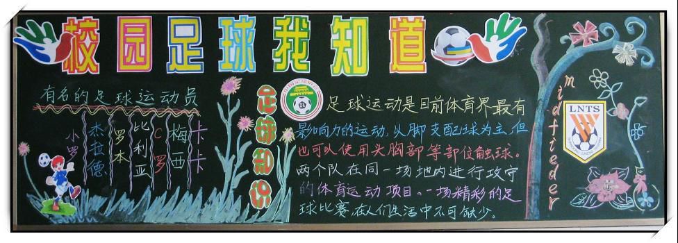 足球世界杯黑板报图片