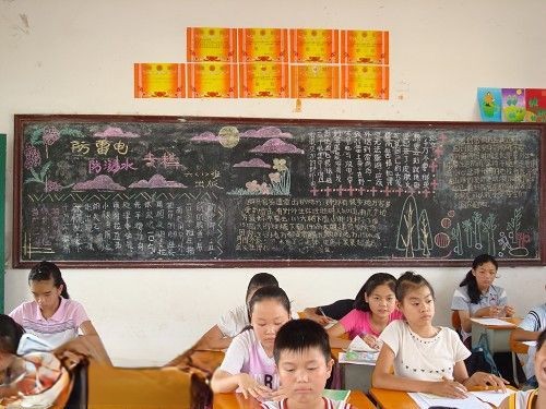 防雷电防溺水黑板报专栏