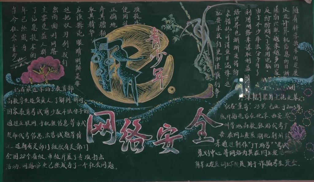网络安全黑板报图片