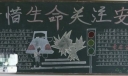 珍惜生命关注安全黑板报