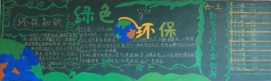 绿色校园我的家黑板报大全 绿色校园我的家黑板报大全