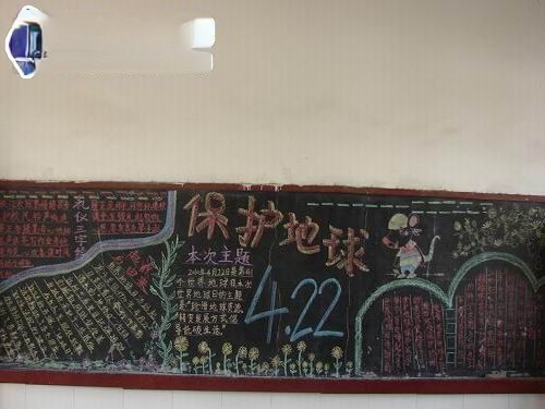 保护地球4.22黑板报作品