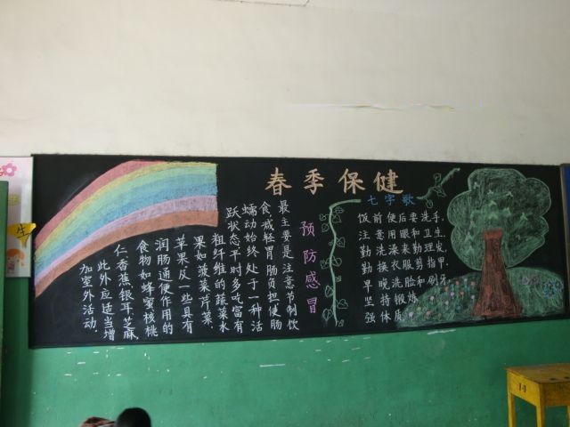 春季传染病预防黑板报