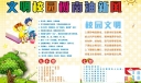 文明校园树南油新风手抄报