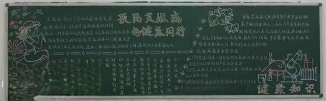 预防艾滋病与健康同行黑板报