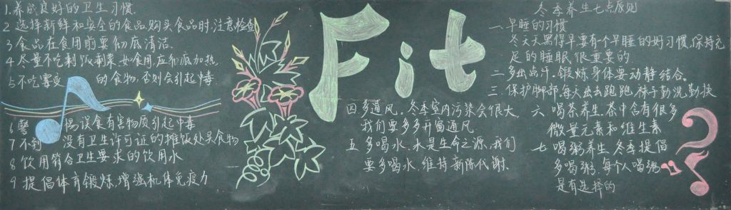 健康生活方式黑板报图片