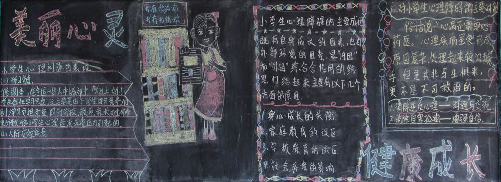 美丽心灵健康成长黑板报图片