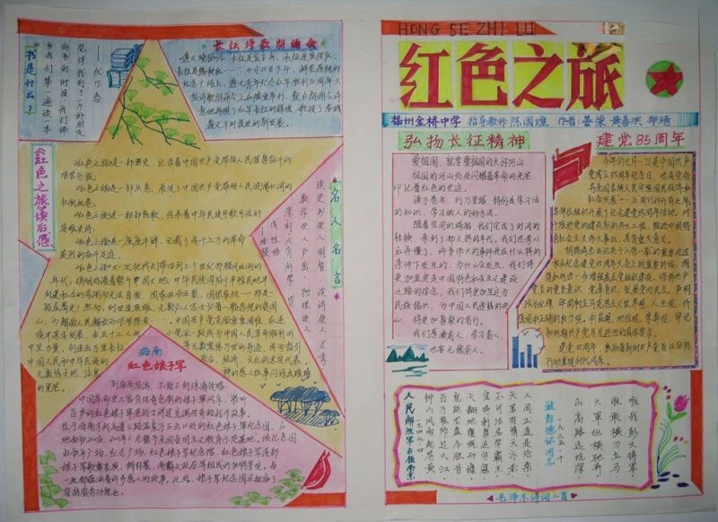 爱国主义的手抄报-红色之旅