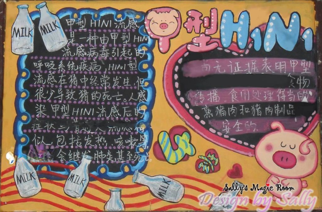 甲型H1N1黑板报