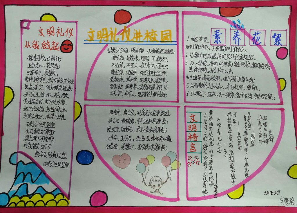 2022中学生文明礼仪手抄报图片大全 2022中学生文明礼仪手抄报图片大全
