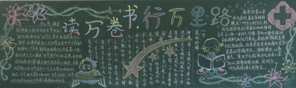 走进书香乐园黑板报