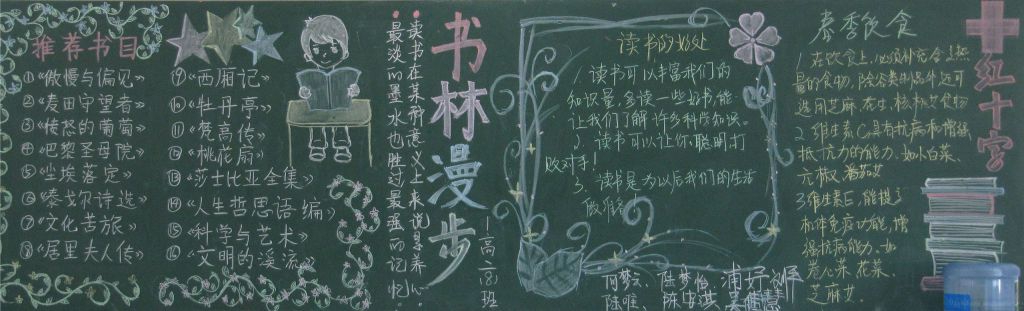 走进书香乐园黑板报