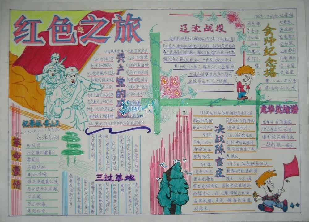 红色之旅专题手抄报设计