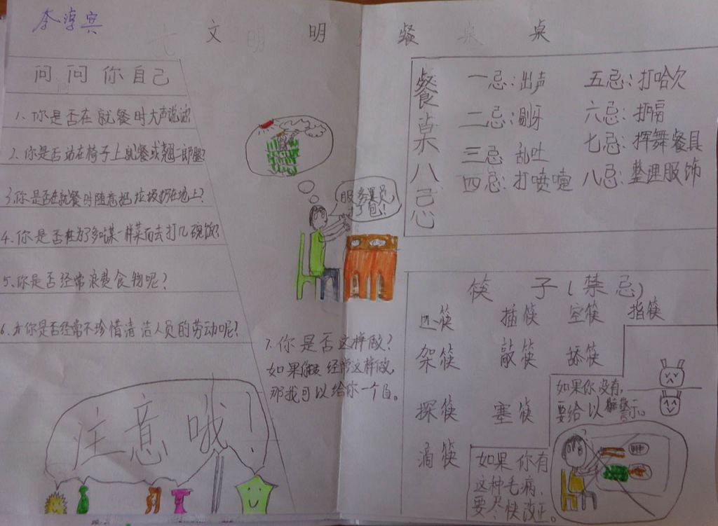 文明餐桌手抄报图片大全