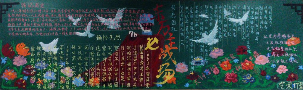 东方主战场黑板报图片 东方主战场黑板报图片