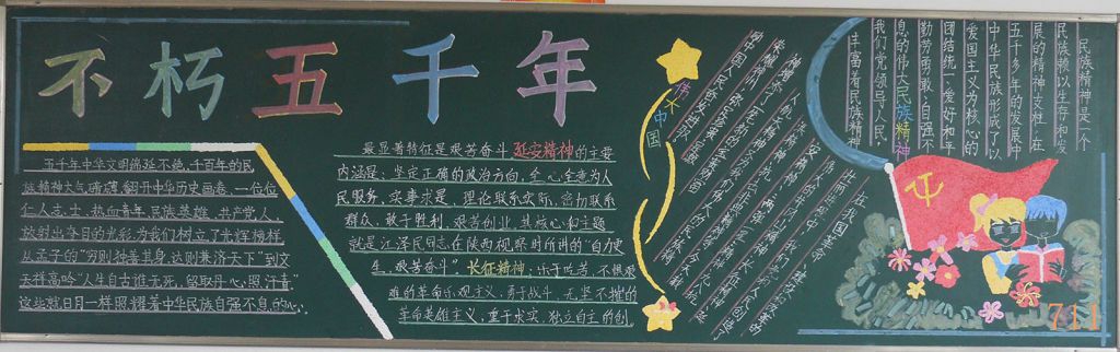 弘扬民族精神黑板报大全