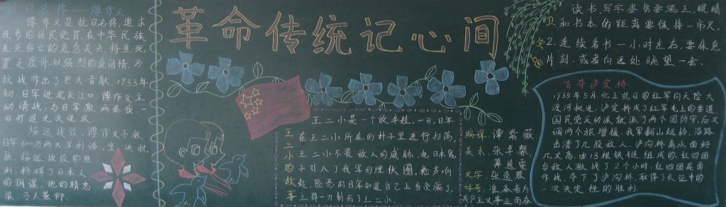 革命传统记心间黑板报