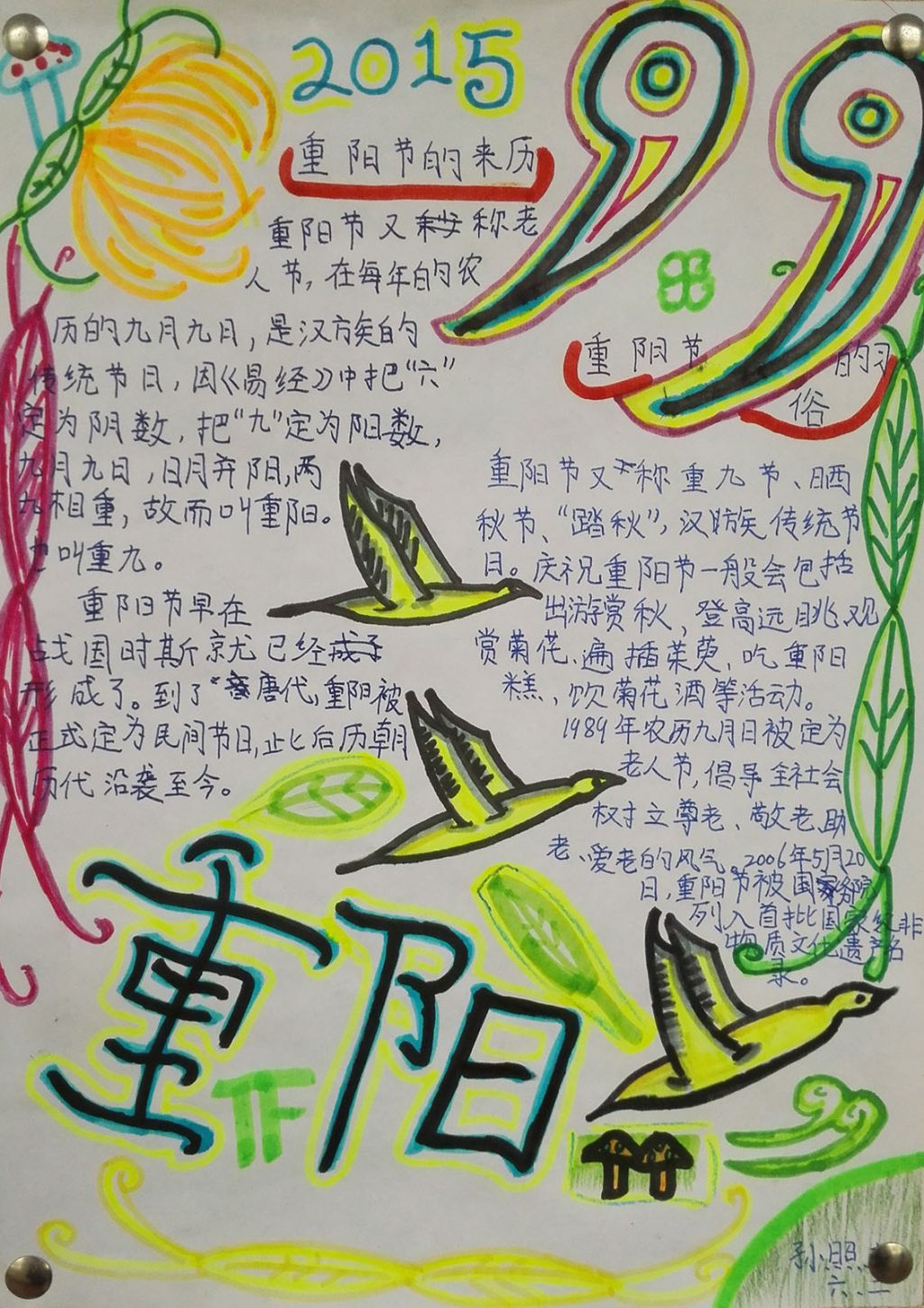 2022重阳节手抄报精美获奖手抄报