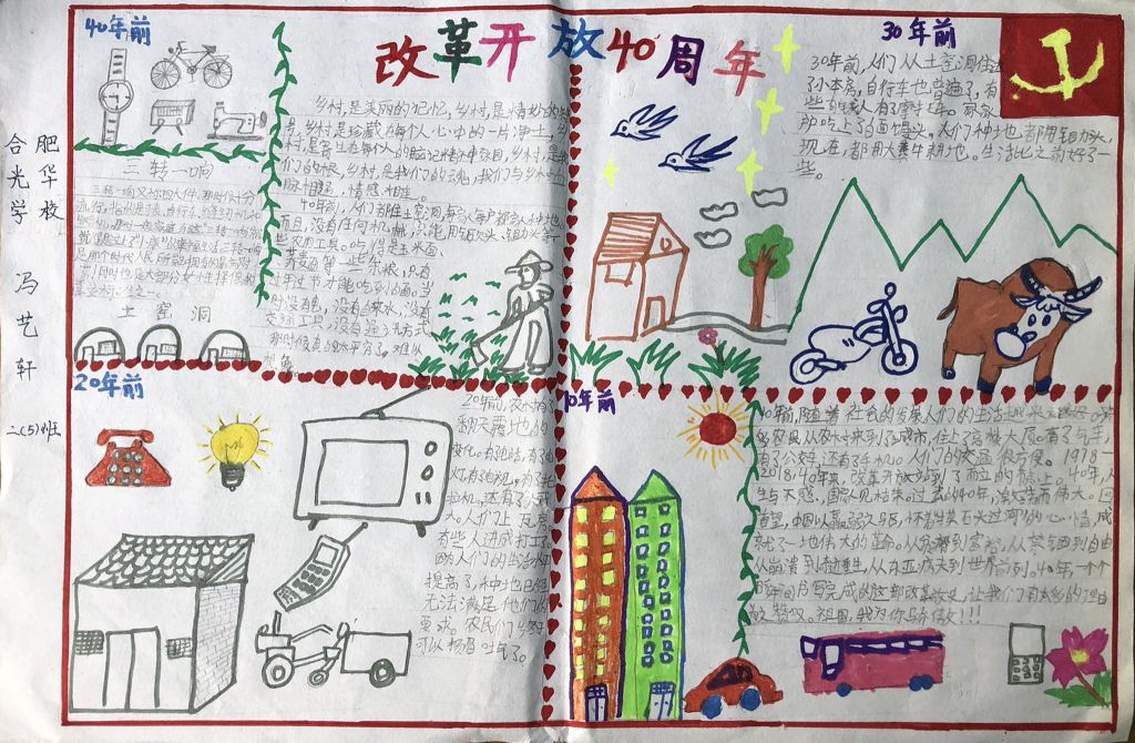 改革开放40周年手抄报 改革开放40周年手抄报
