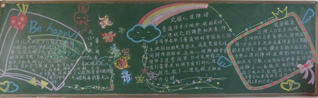 六年级说好普通话黑板报