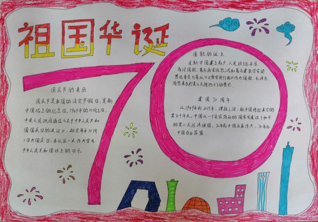 2022小学生国庆节手抄报,一起为祖国点赞 2022小学生国庆节手抄报,一起为祖国点赞