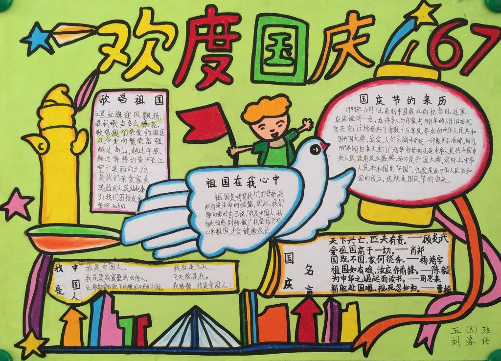 国庆为祖国母亲献礼手抄报 国庆为祖国母亲献礼手抄报
