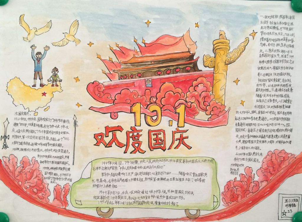 国庆为祖国母亲献礼手抄报 国庆为祖国母亲献礼手抄报