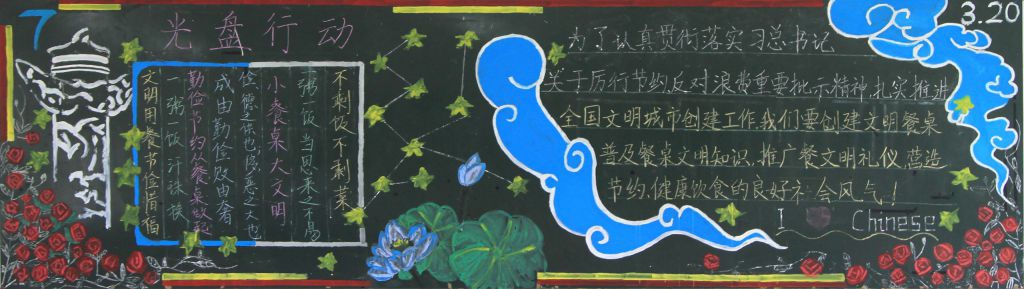 光盘行动一起来黑板报