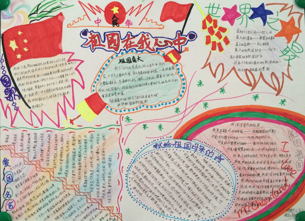 国庆为祖国母亲献礼手抄报 国庆为祖国母亲献礼手抄报