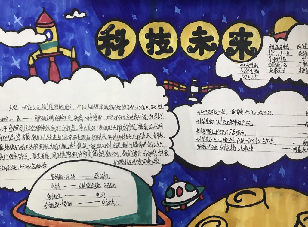 科技文化艺术手抄报图片大全