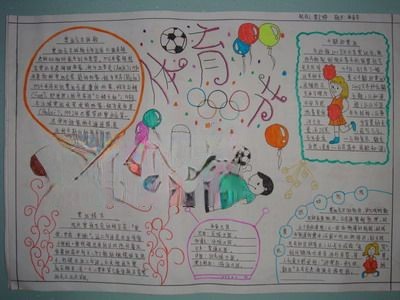 体育节手抄报版面设计图