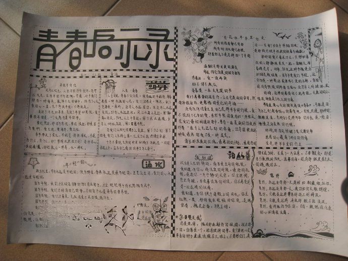 青春启示录手抄报图片