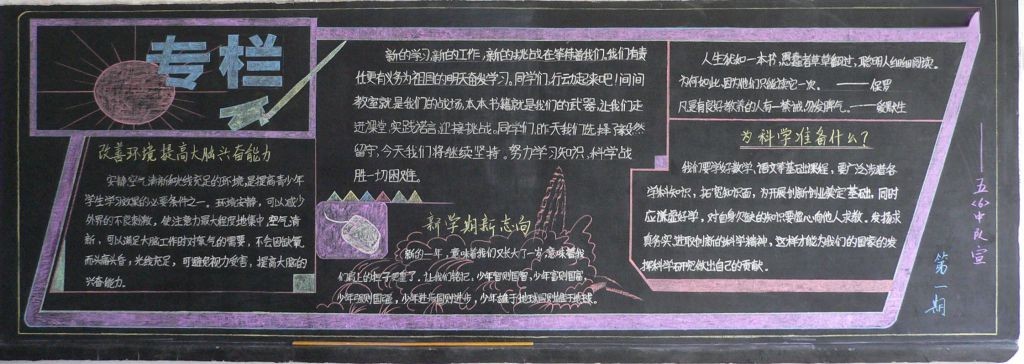 新学期新志向黑板报-高清