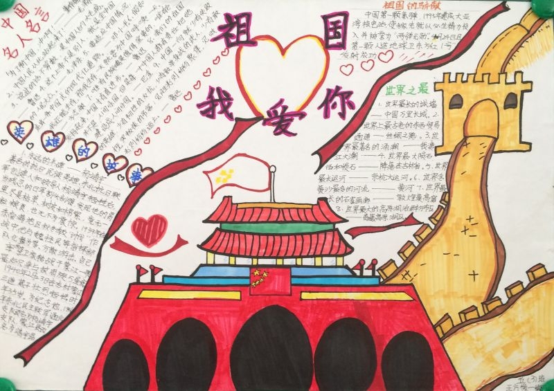 国庆为祖国母亲献礼手抄报 国庆为祖国母亲献礼手抄报