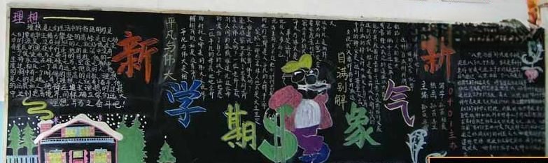 新学期新气象黑板报版面设计图