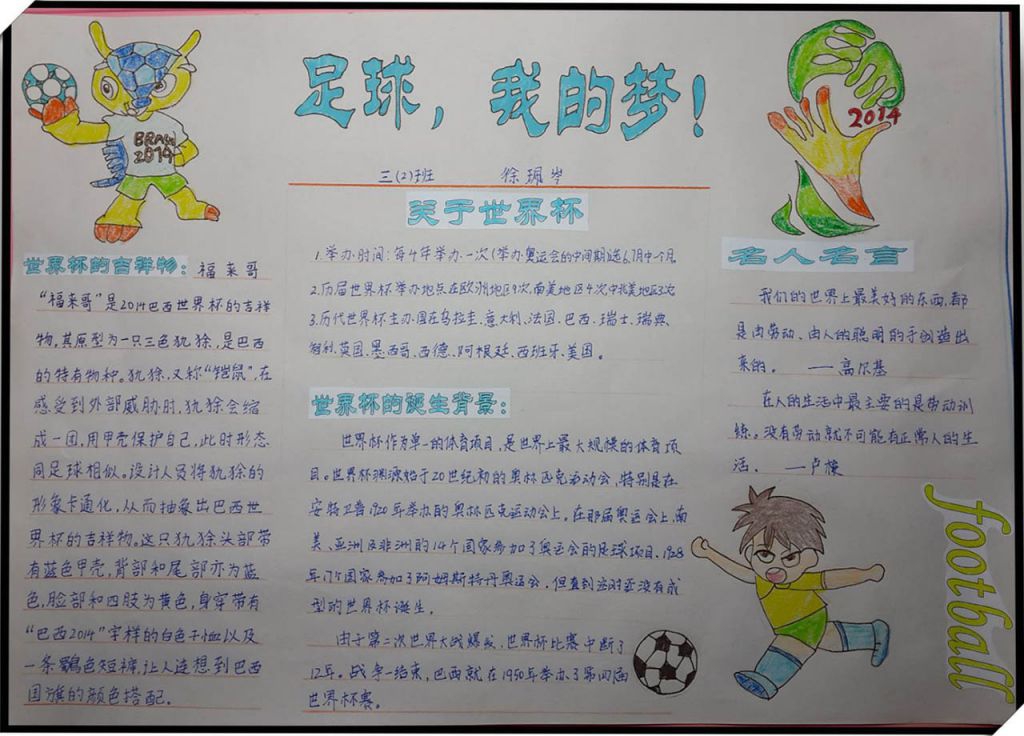 2022世界杯手抄报