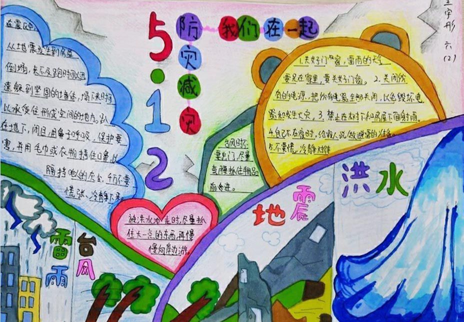 512防灾减灾日手抄报大全，防震减灾珍爱生命