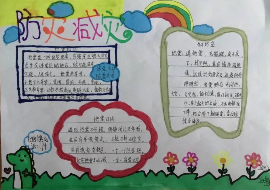 512防灾减灾日手抄报大全，防震减灾珍爱生命