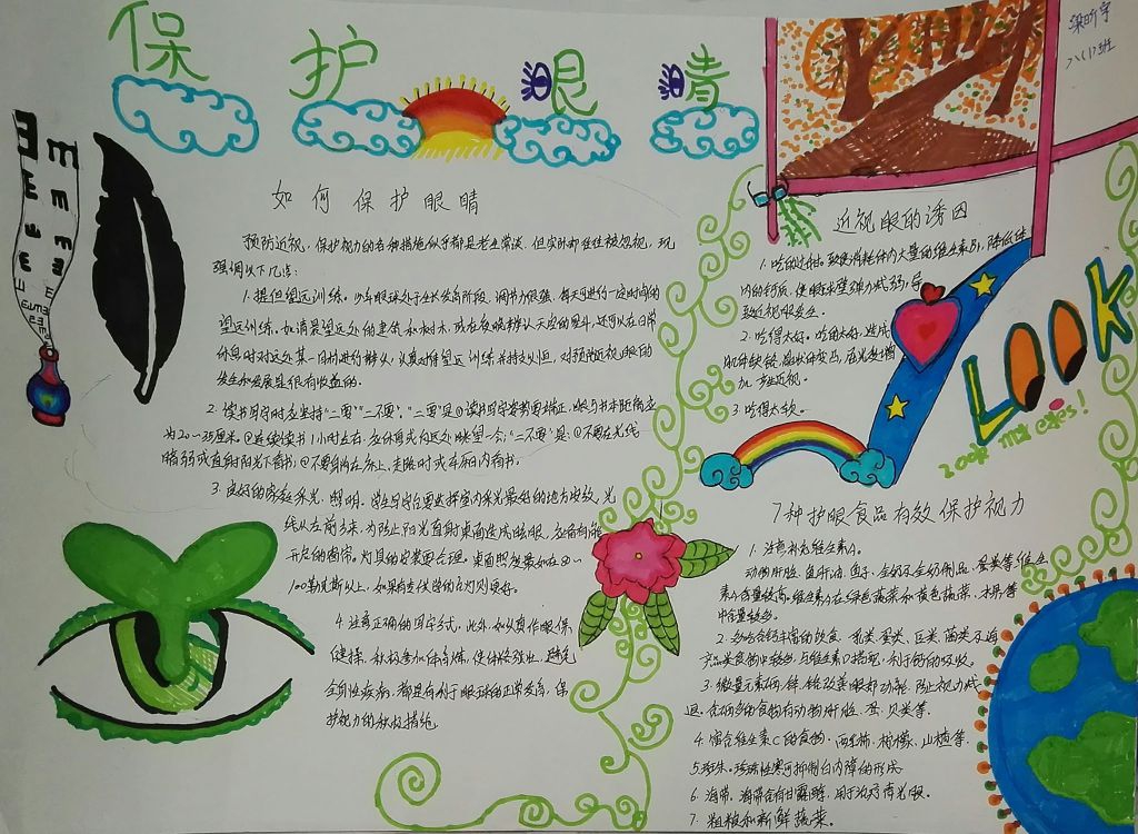 用眼卫生手抄报图片 用眼卫生手抄报图片