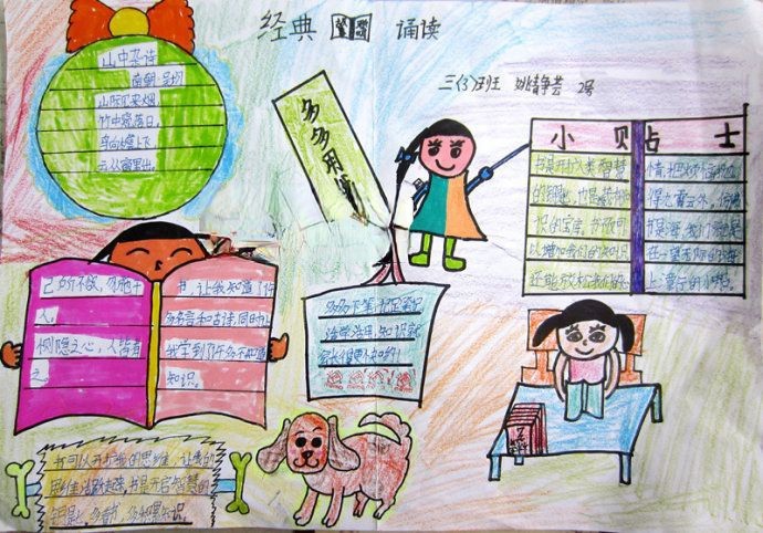 三年级经典诵读小报