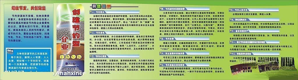 企业节能减排主题电子板报设计：增收节支，共创效益 创建节约型企业