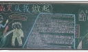 抗震防灾的黑板报图片