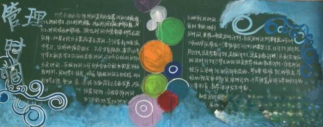 初三年级“合理利用时间”主题黑板报展评