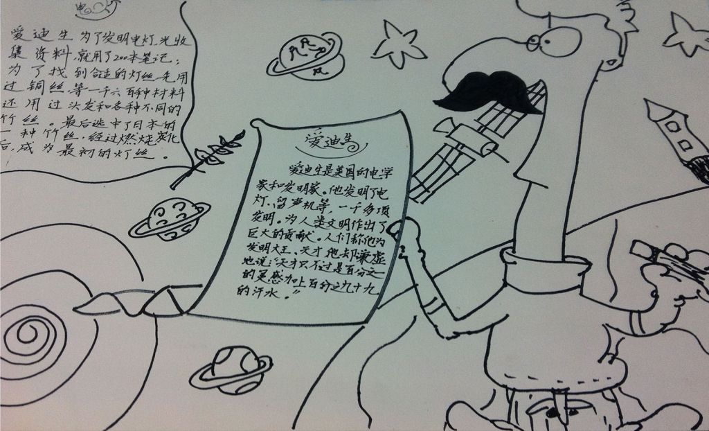 科学名人手抄报图片展
