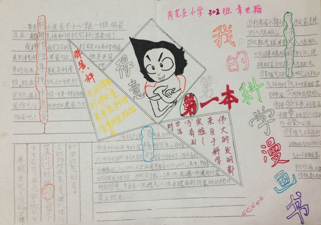 我的第一本科学漫画书手抄报