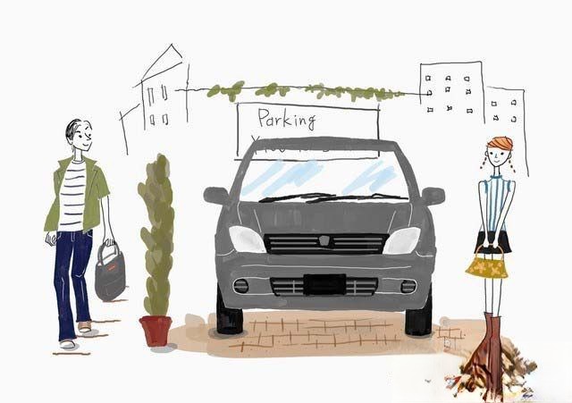 板报精美插图欣赏：你在左 我在右 邂逅